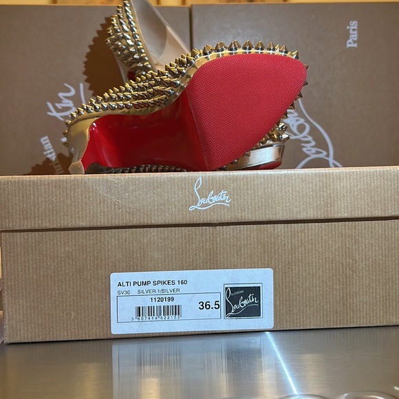 Worn once inside, brand new Red rubber sole from Leather Spa NYC 5 1/2 inch heel - Picture 2 of 8